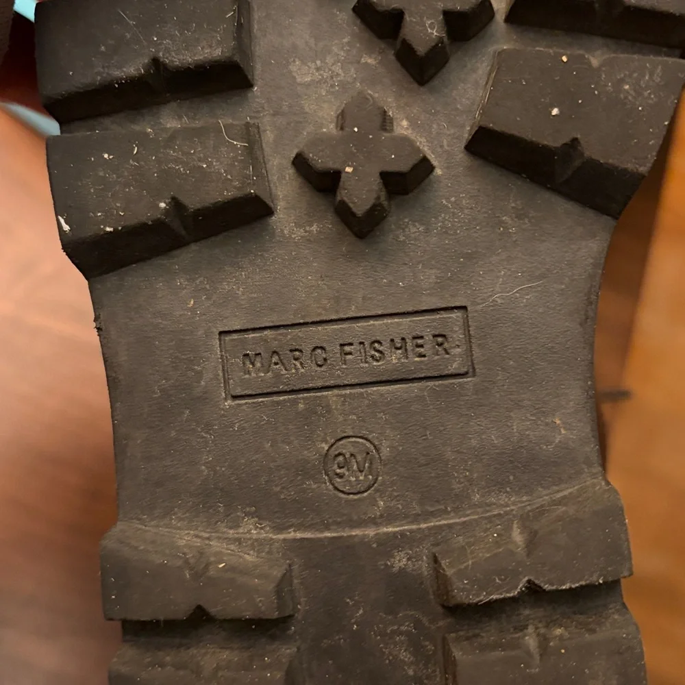 Marc Fisher Black Platform Combat Boots - Picture 5 of 8